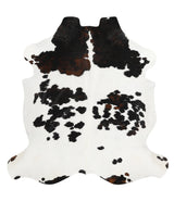 Tricolor X-Large European Cowhide Rug 6'8"H x 6'10"W #43222 by Hudson Hides
