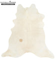 Ivory with Beige X-Large Brazilian Cowhide Rug 6'4"H x 6'6"W #46036 by Hudson Hides