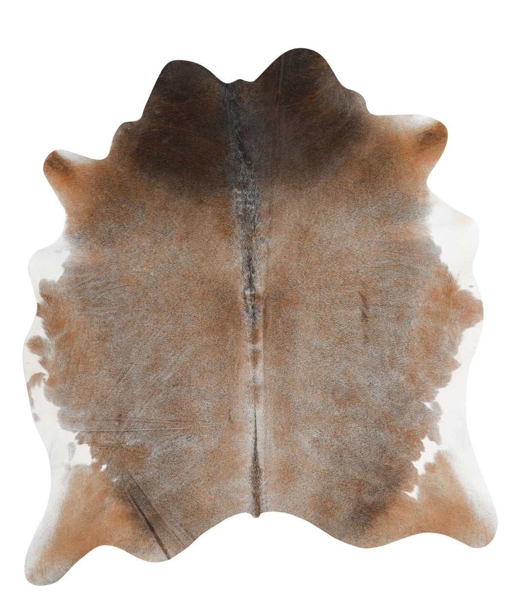 Grey with Beige X-Large Brazilian Cowhide Rug 6'11"H x 6'0"W #48648 by