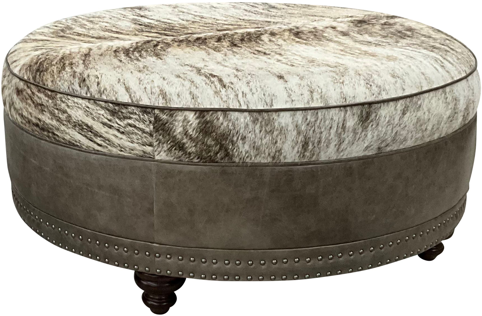 Grey Rock 48" Round Ottoman