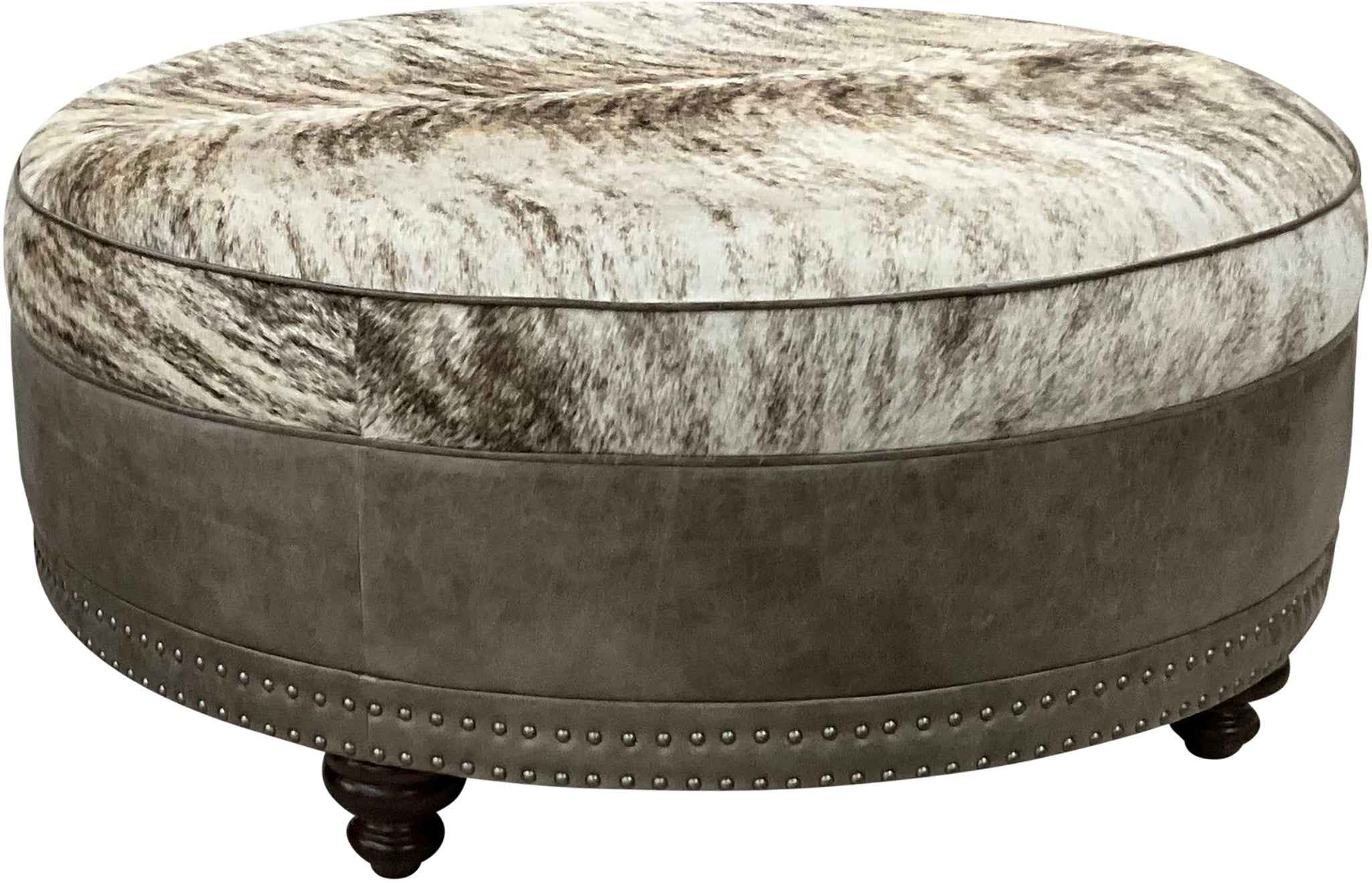 Grey Rock 48" Round Ottoman