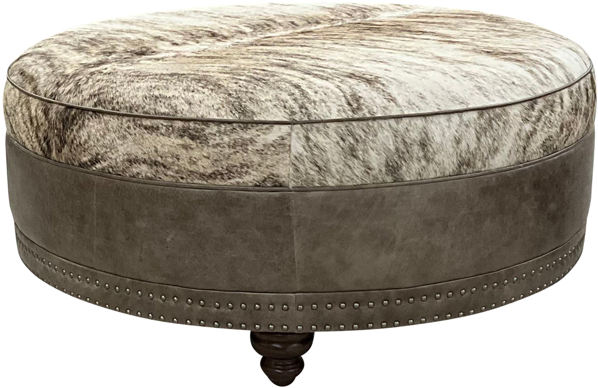 Grey Rock 48" Round Ottoman