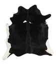 Black and White Large Brazilian Cowhide Rug 6'8"H x 5'9"W #49650 by Hudson Hides