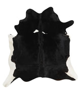 Black and White Large Brazilian Cowhide Rug 6'8"H x 5'9"W #49650 by Hudson Hides