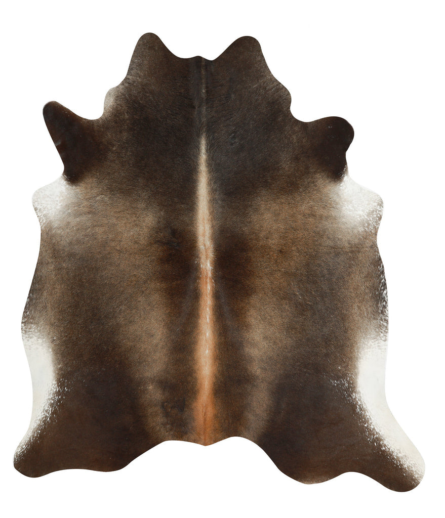 Grey with Beige XX-Large Brazilian Cowhide Rug 7'8"H x 6'10"W #49830 by Hudson Hides