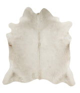 Solid White X-Large Brazilian Cowhide Rug 7'0"H x 6'6"W #49881 by Hudson Hides