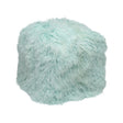 Tibetan Square 18" Pouf Ottoman Aqua