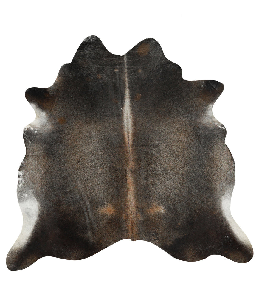 Grey with Beige XX-Large Brazilian Cowhide Rug 7'4"H x 7'9"W #50161 by Hudson Hides