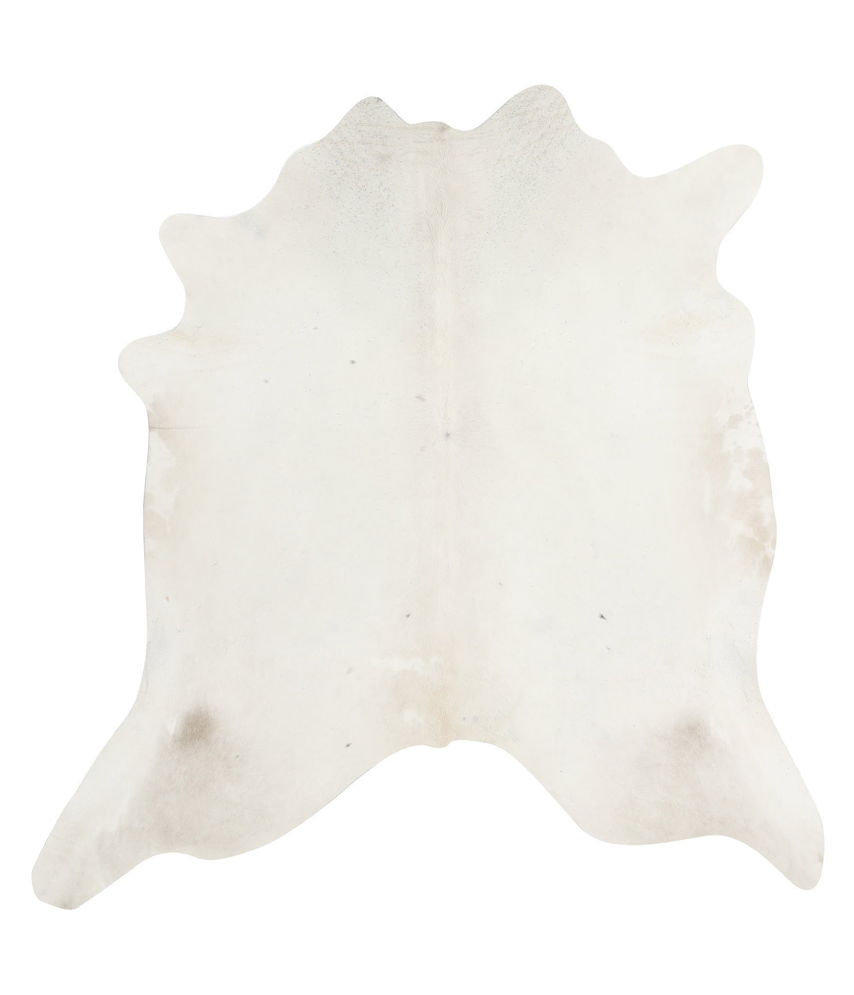 無地ホワイト牛革ラグ 縦270cm横223cm Cowhide Rug Solid White X-Large Brazilian Cowhide Rug 7'0