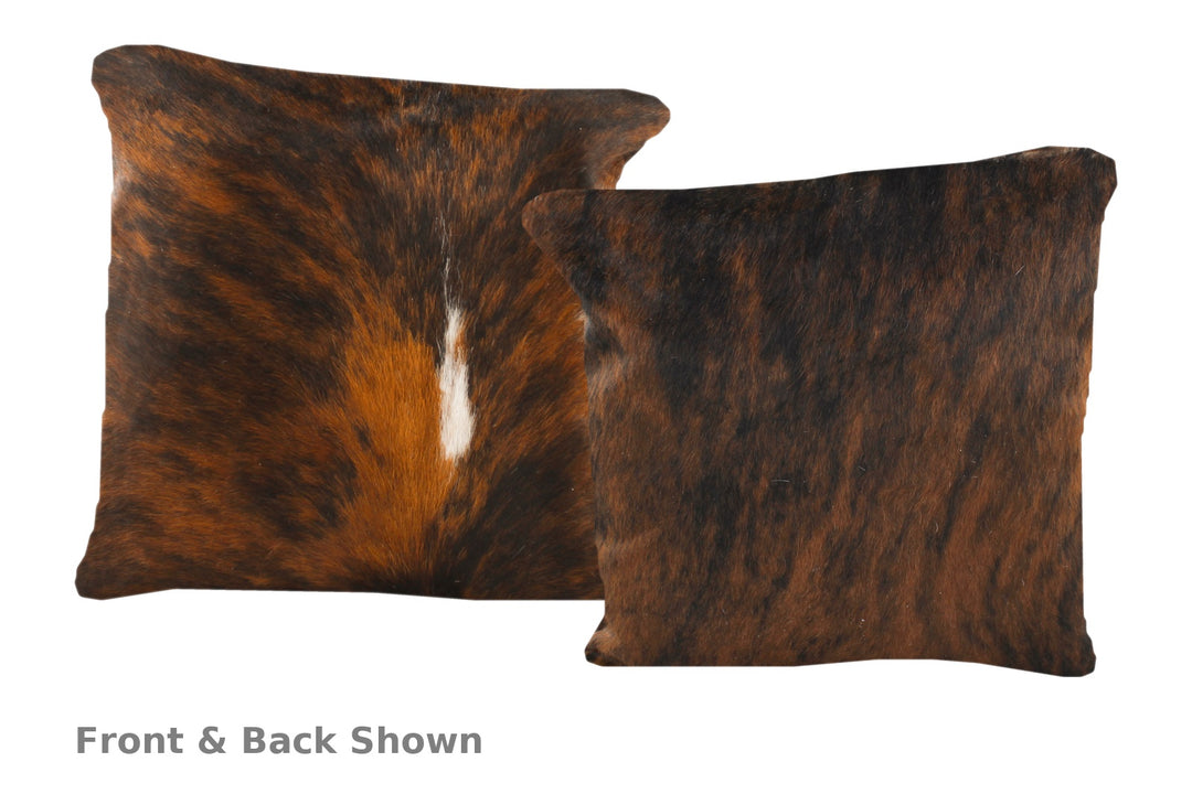Medium Brindle Cowhide Pillow 16x16 #55431 by Hudson Hides