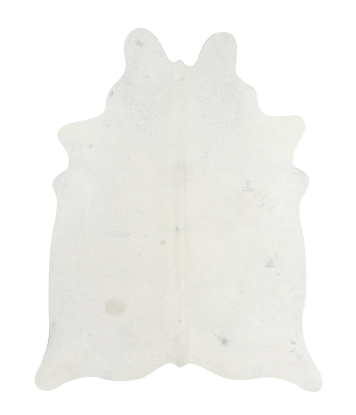 Ivory with Beige Large Brazilian Cowhide Rug 6'4"H x 5'1"W #58076 by Hudson Hides