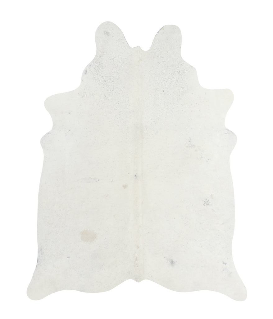 Ivory with Beige Large Brazilian Cowhide Rug 6'4"H x 5'1"W #58076 by Hudson Hides