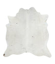 Solid White X-Large Brazilian Cowhide Rug 7'3"H x 6'10"W #60341 by Hudson Hides