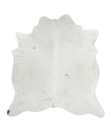 Solid White X-Large Brazilian Cowhide Rug 7'3"H x 6'10"W #60341 by Hudson Hides