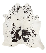Black and White X-Large Brazilian Cowhide Rug 6'11"H x 6'2"W #64718 by Hudson Hides