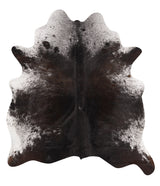 Salt and Pepper Black Large Brazilian Cowhide Rug 6'2"H x 5'5"W #65068 by Hudson Hides
