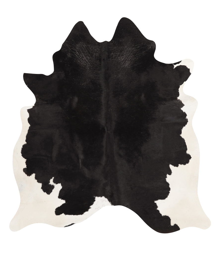 Black and White Large Brazilian Cowhide Rug 6'4"H x 5'6"W #65394 by Hudson Hides