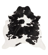Black and White Large Brazilian Cowhide Rug 6'2"H x 6'0"W #65606 by Hudson Hides