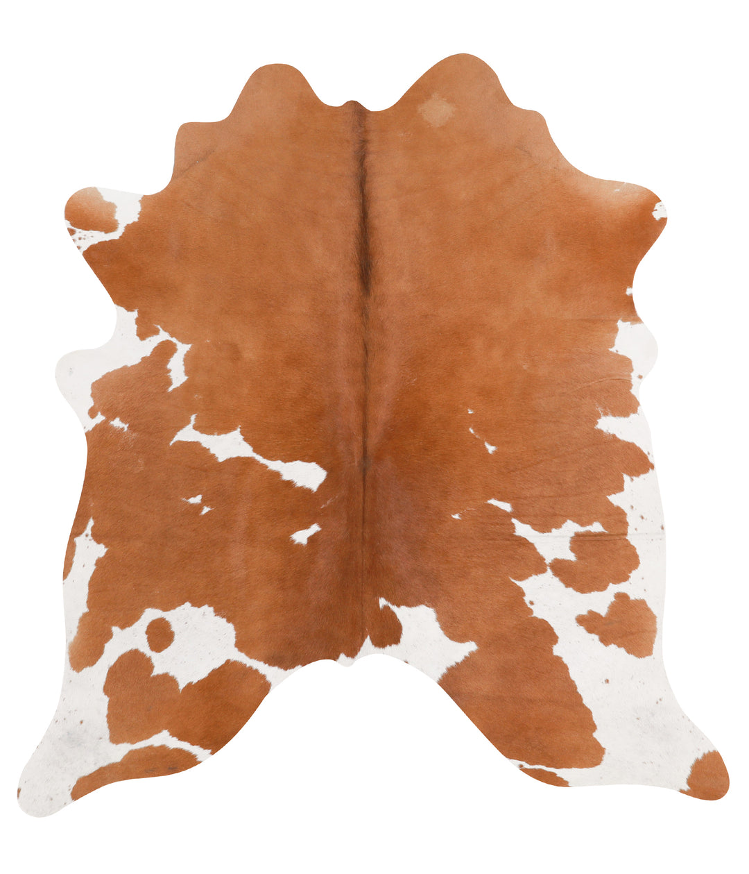 Brown and White Large Brazilian Cowhide Rug 5'10"H x 5'6"W #65858 by H