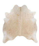 Beige X-Large Brazilian Cowhide Rug 7'0"H x 6'6"W #65980 by Hudson Hides
