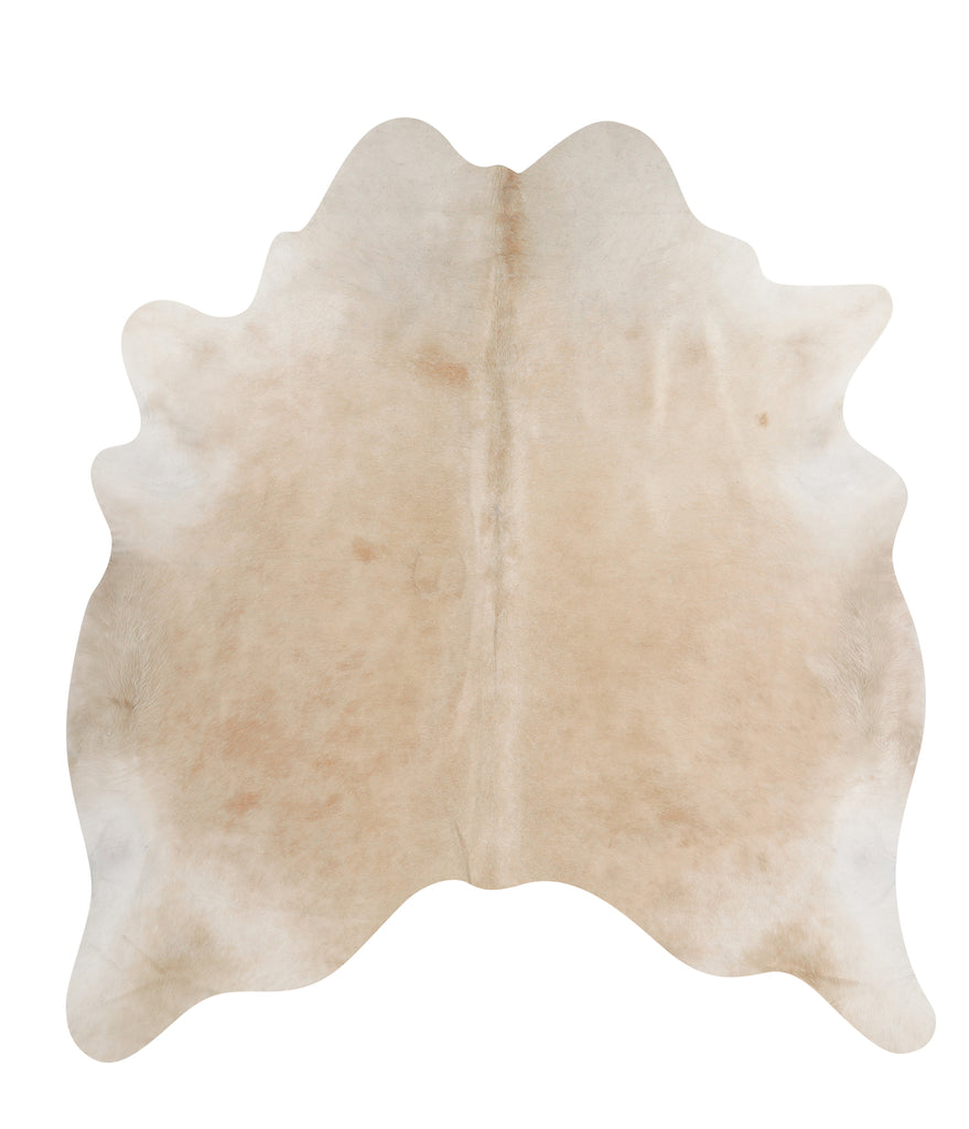 Beige X-Large Brazilian Cowhide Rug 7'0"H x 6'6"W #65980 by Hudson Hides