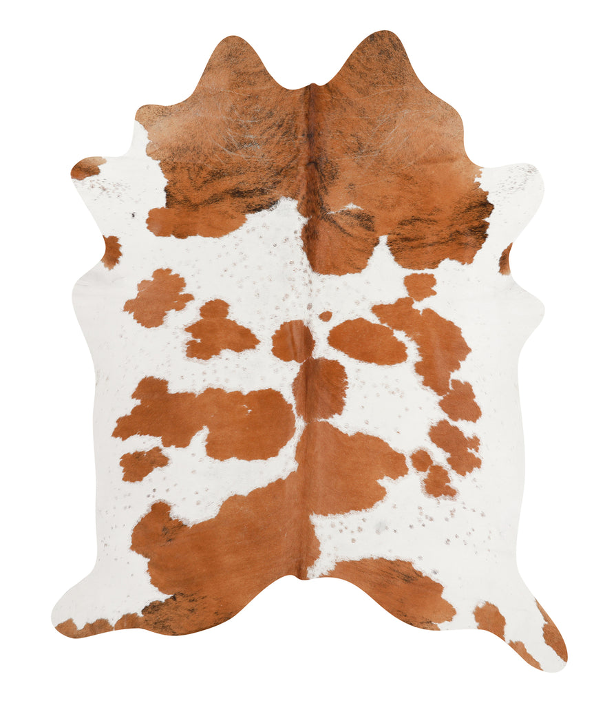 Brown and White X-Large Brazilian Cowhide Rug 7'9"H x 6'4"W #66105 by Hudson Hides