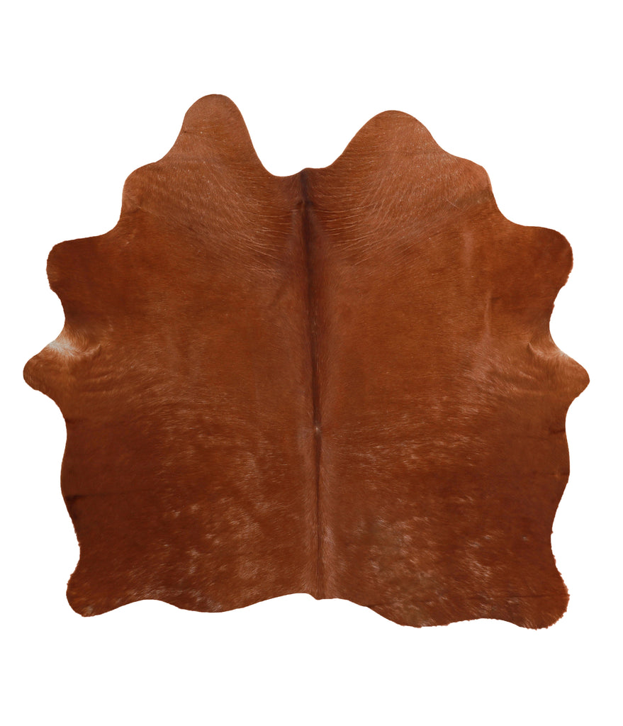 Solid Brown Large Brazilian Cowhide Rug 5'7"H x 5'10"W #67037 by Hudson Hides