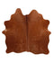 Solid Brown Large Brazilian Cowhide Rug 5'7