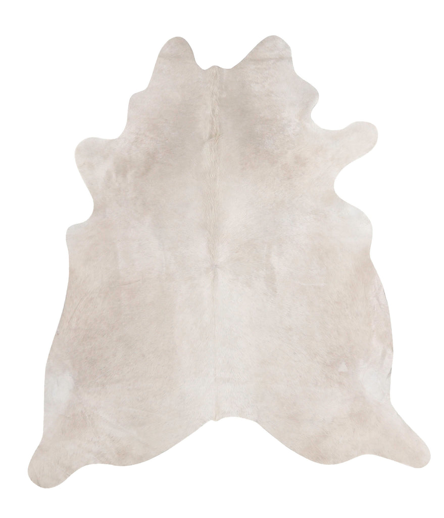 Solid White X-Large Brazilian Cowhide Rug 7'0"H x 6'4"W #67957 by Hudson Hides