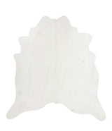 Solid White XX-Large Brazilian Cowhide Rug 7'4"H x 6'11"W #71637 by Hudson Hides
