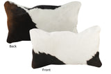 Chocolate and White Cowhide Pillow 12x22 #71881 by Hudson Hides