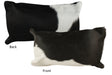 Black and White Cowhide Pillow 12x22 #72080 by Hudson Hides