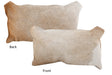 Grey with Beige Cowhide Pillow 12x22 #72414 by Hudson Hides
