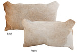 Grey with Beige Cowhide Pillow 12x22 #72414 by Hudson Hides