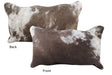 Grey with Beige Cowhide Pillow 12x22 #72977 by Hudson Hides