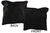 Solid Black Cowhide Pillow 20x20 #74120 by Hudson Hides
