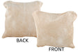 Beige Cowhide Pillow 16x16 #74556 by Hudson Hides
