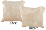 Beige Cowhide Pillow 16x16 #74556 by Hudson Hides