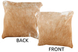 Beige and White Cowhide Pillow 16x16 #74651 by Hudson Hides