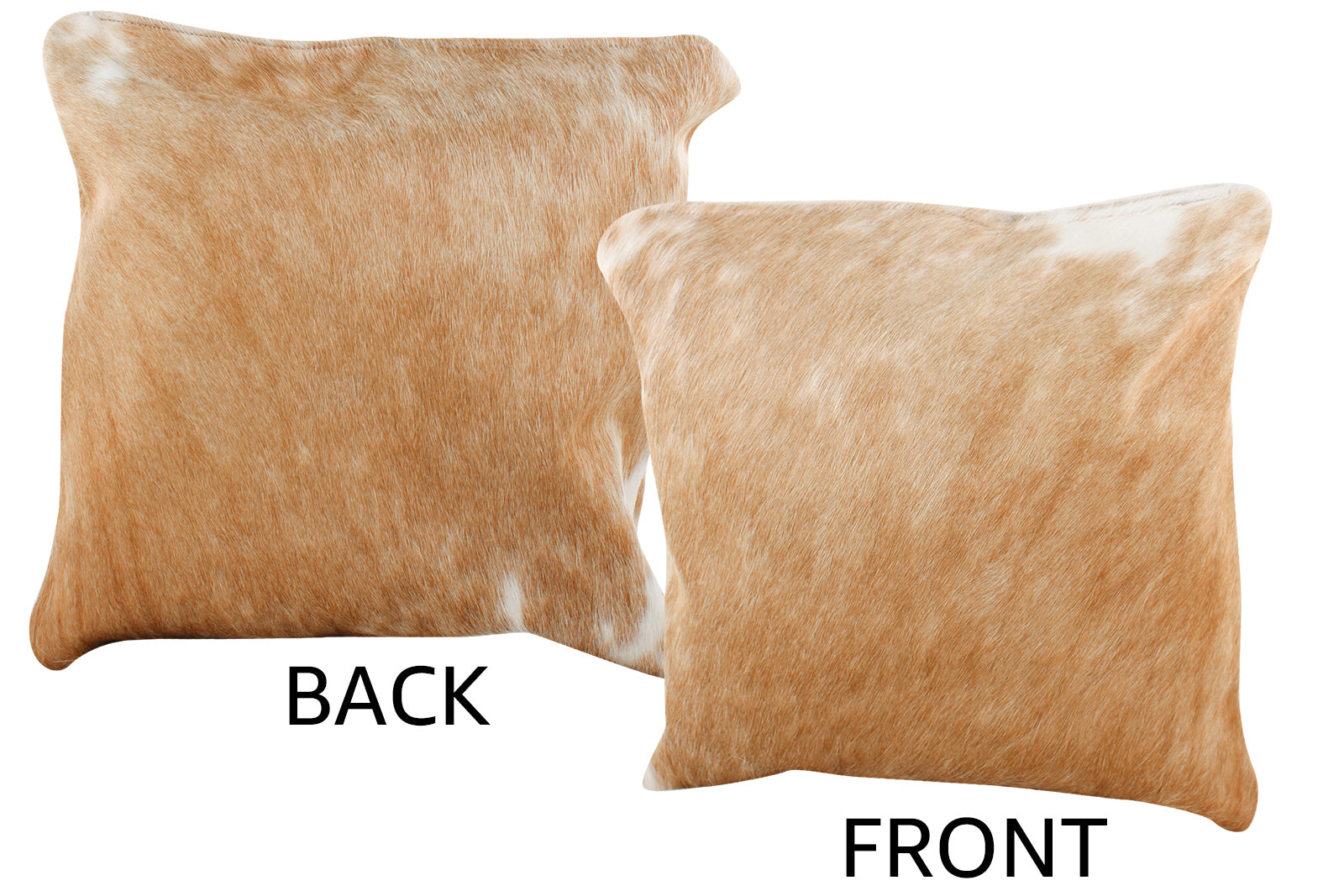 Beige and White Cowhide Pillow #74651