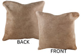 Taupe Cowhide Pillow 16x16 #74721 by Hudson Hides
