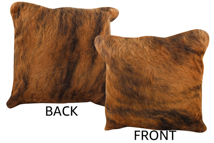 Medium Brindle Cowhide Pillow 16x16 #75003 by Hudson Hides