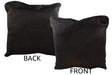 Solid Black Cowhide Pillow 20x20 #75434 by Hudson Hides