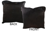 Solid Black Cowhide Pillow 20x20 #75434 by Hudson Hides