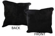 Solid Black Cowhide Pillow 20x20 #75779 by Hudson Hides