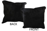 Solid Black Cowhide Pillow 20x20 #75779 by Hudson Hides