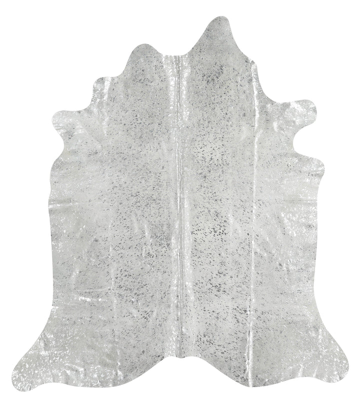 Metallic XX-Large Brazilian Cowhide Rug 7'11"H x 7'1"W #79864 by Hudson Hides
