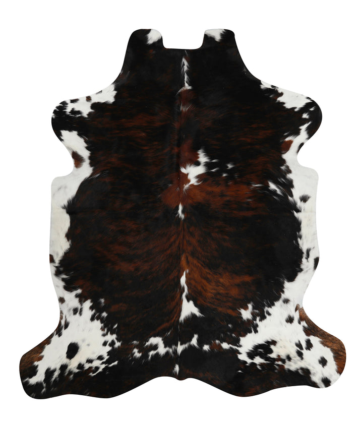 Tricolor Large European Cowhide Rug 6'7"H x 5'10"W #79867 by Hudson Hides