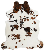 Tricolor X-Large European Cowhide Rug 7'0"H x 6'3"W #80845 by Hudson Hides