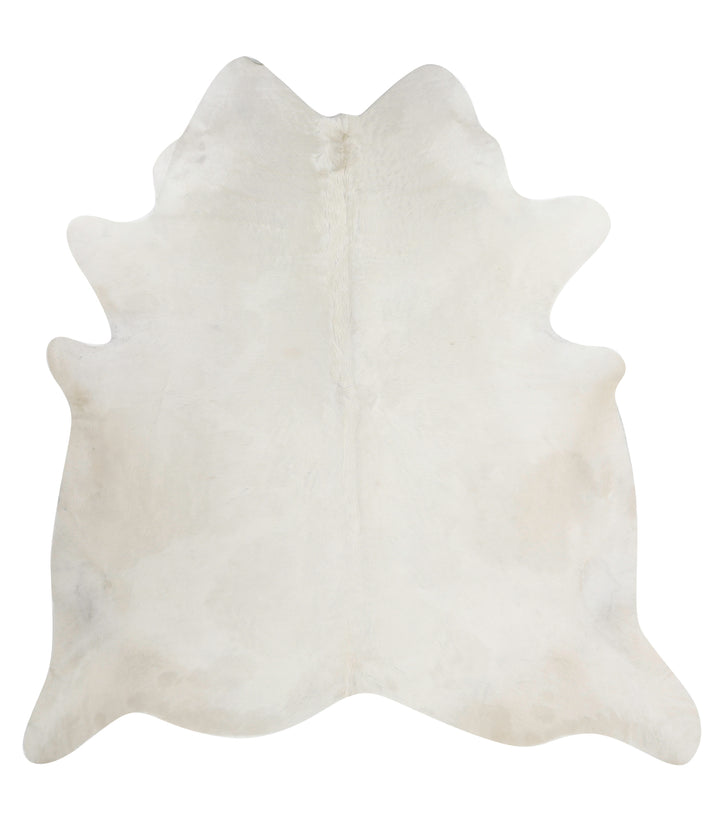 Solid White XX-Large Brazilian Cowhide Rug 7'11"H x 7'5"W #81160 by Hudson Hides